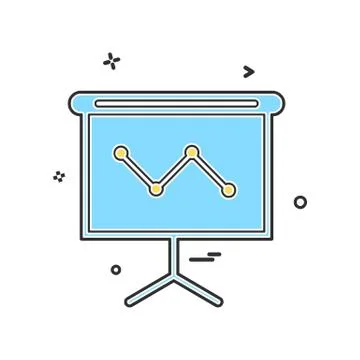 Graph icon design vector 스톡 일러스트