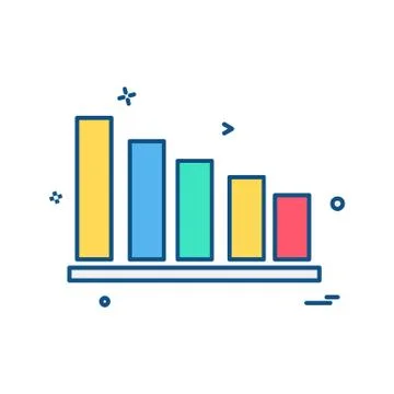 Graph icon design vector 库存插图