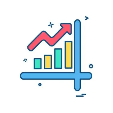 Graph icon design vector 스톡 일러스트
