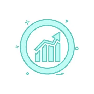 Graph icon design vector 스톡 일러스트