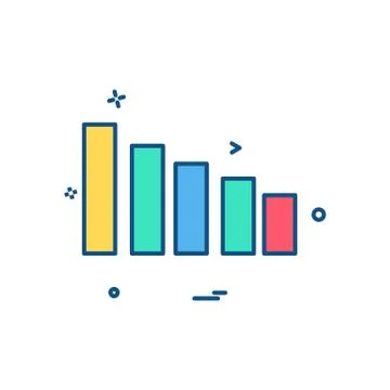 Graph icon design vector Stockillustratie
