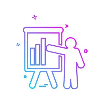 Graph icon design vector イラスト素材