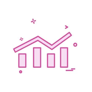 Graph icon design vector Stockillustratie