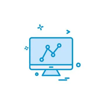Graph icon design vector Stock Illustration