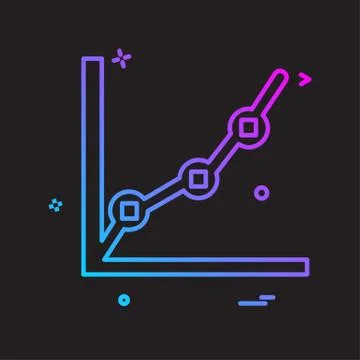 Graph icon design vector Stockillustratie