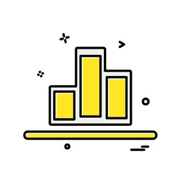Graph icon design vector Stock Illustration