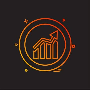 Graph icon design vector Illustrazione stock