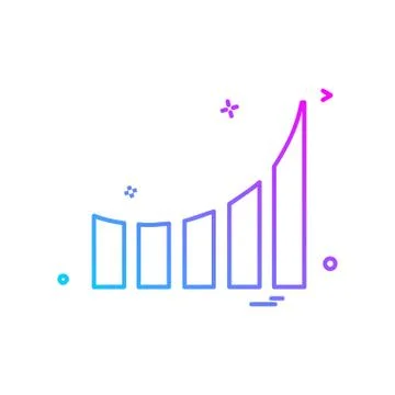 Graph icon design vector Illustrazione stock