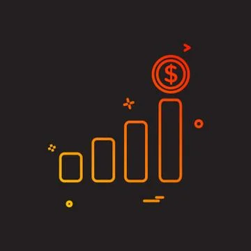 Graph icon design vector 스톡 일러스트