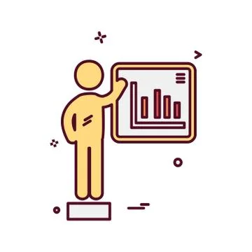 Graph icon design vector Stock Illustration