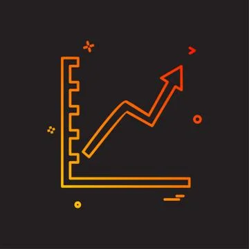 Graph icon design vector 스톡 일러스트
