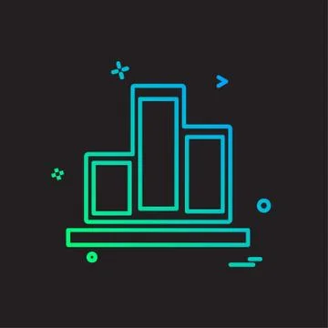 Graph icon design vector イラスト素材