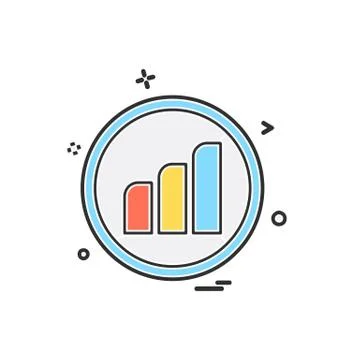 Graph icon design vector Stockillustratie