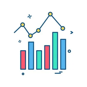 Graph icon design vector Stockillustratie