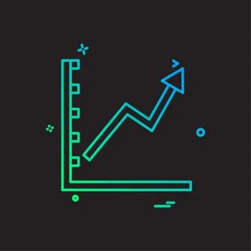 Graph icon design vector Illustrazione stock
