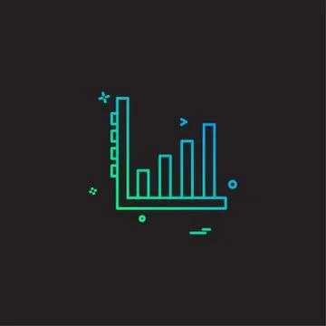Graph icon design vector 스톡 일러스트