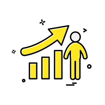 Graph icon design vector イラスト素材