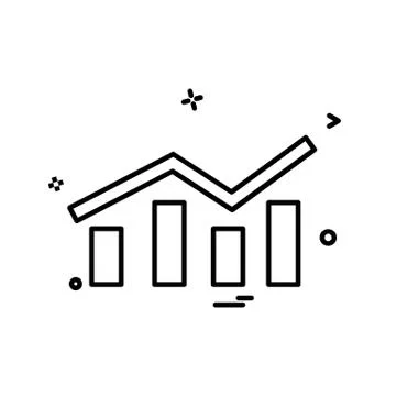 Graph icon design vector イラスト素材