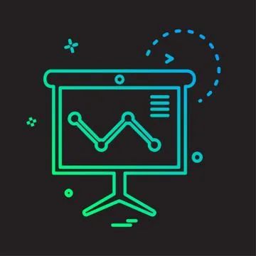 Graph icon design vector Illustrazione stock