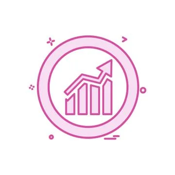 Graph icon design vector Stockillustratie