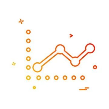 Graph icon design vector Illustrazione stock