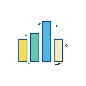 Graph icon design vetor Stock Illustration