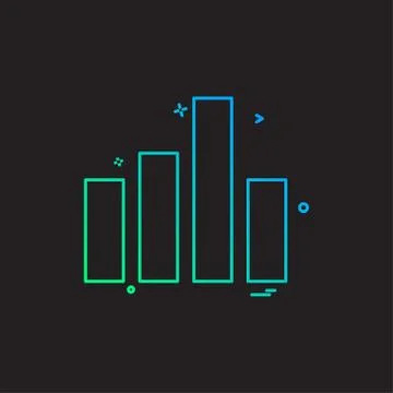 Graph icon design vetor 스톡 일러스트