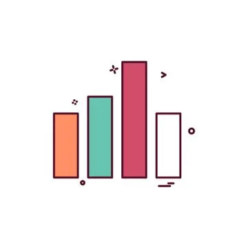 Graph icon design vetor Stock Illustration
