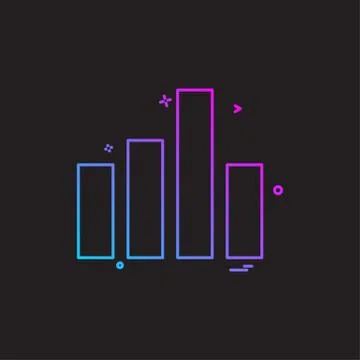 Graph icon design vetor 스톡 일러스트