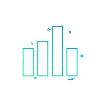 Graph icon design vetor Illustrazione stock