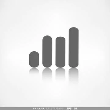 Graph icon. Economic chart vector illustration. Illustrazione stock