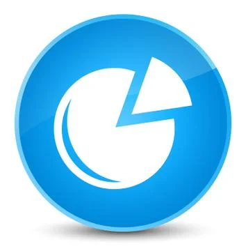 Graph icon elegant cyan blue round button Stock Illustration