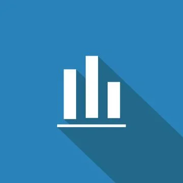 Graph icon , Flat design style, vector illustration. long shadow icon. Illustrazione stock