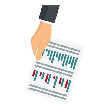Graph icon, flat style 스톡 일러스트