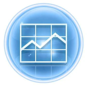 Graph icon ice, isolated on white background. 스톡 일러스트