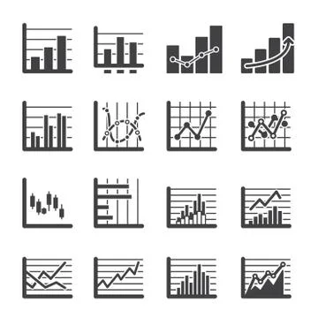 Graph icon Illustrazione stock