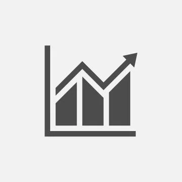 Graph icon isolated on white background. Vector illustration. Stock Illustration
