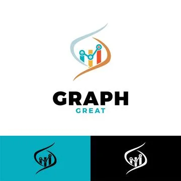 Graph icon logo design template Stock Illustration