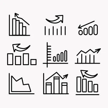 Graph icon or logo isolated sign symbol vector illustration - Collection of.. Illustrazione stock