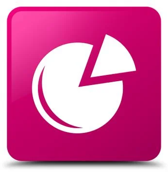 Graph icon pink square button Stock Illustration