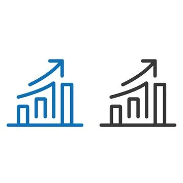 Graph Icon Reputation Vector Icon Design Growth logo template vector. Stock Illustration