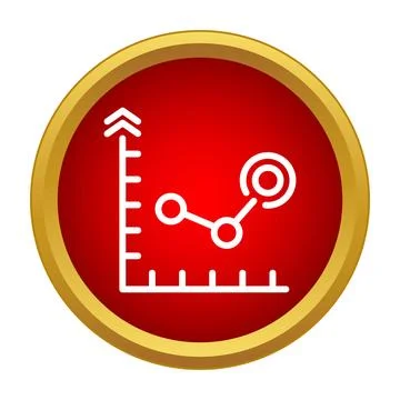 Graph icon showing data growth and analytics progress Stock Illustration