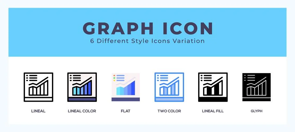 Graph icon symbol. isolated. vector illustration with different styles Stock Illustration