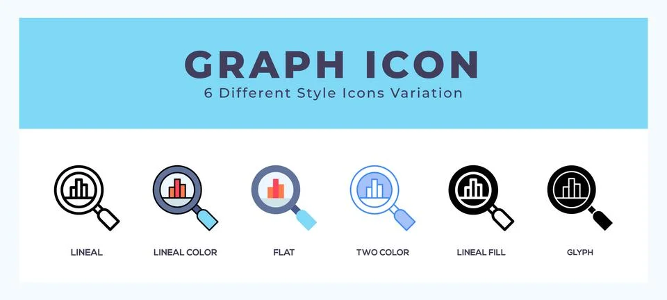 Graph icon symbol. isolated. vector illustration with different styles Stock Illustration