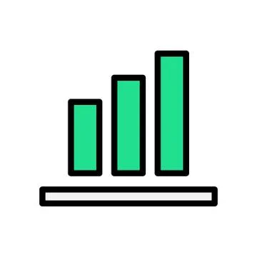 Graph icon in trendy flat style isolated on white background. Chart bar symbol Stock Illustration