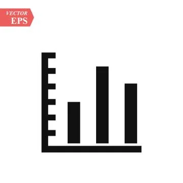 Graph Icon in trendy flat style isolated on grey background. Chart symbol for Stock Illustration