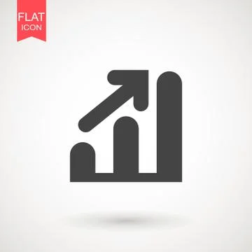 Graph Icon in trendy flat style isolated on grey background. Chart bar symbol Stock Illustration
