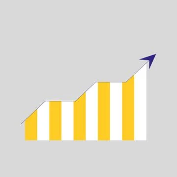 Graph Icon in trendy flat style isolated on grey background. Chart bar symbol Stock Illustration