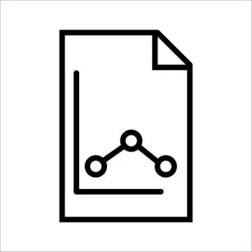 Graph Icon in trendy flat style isolated on grey background. Stock Illustration