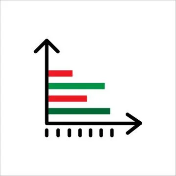 Graph Icon in trendy flat style isolated on grey background. Stock Illustration